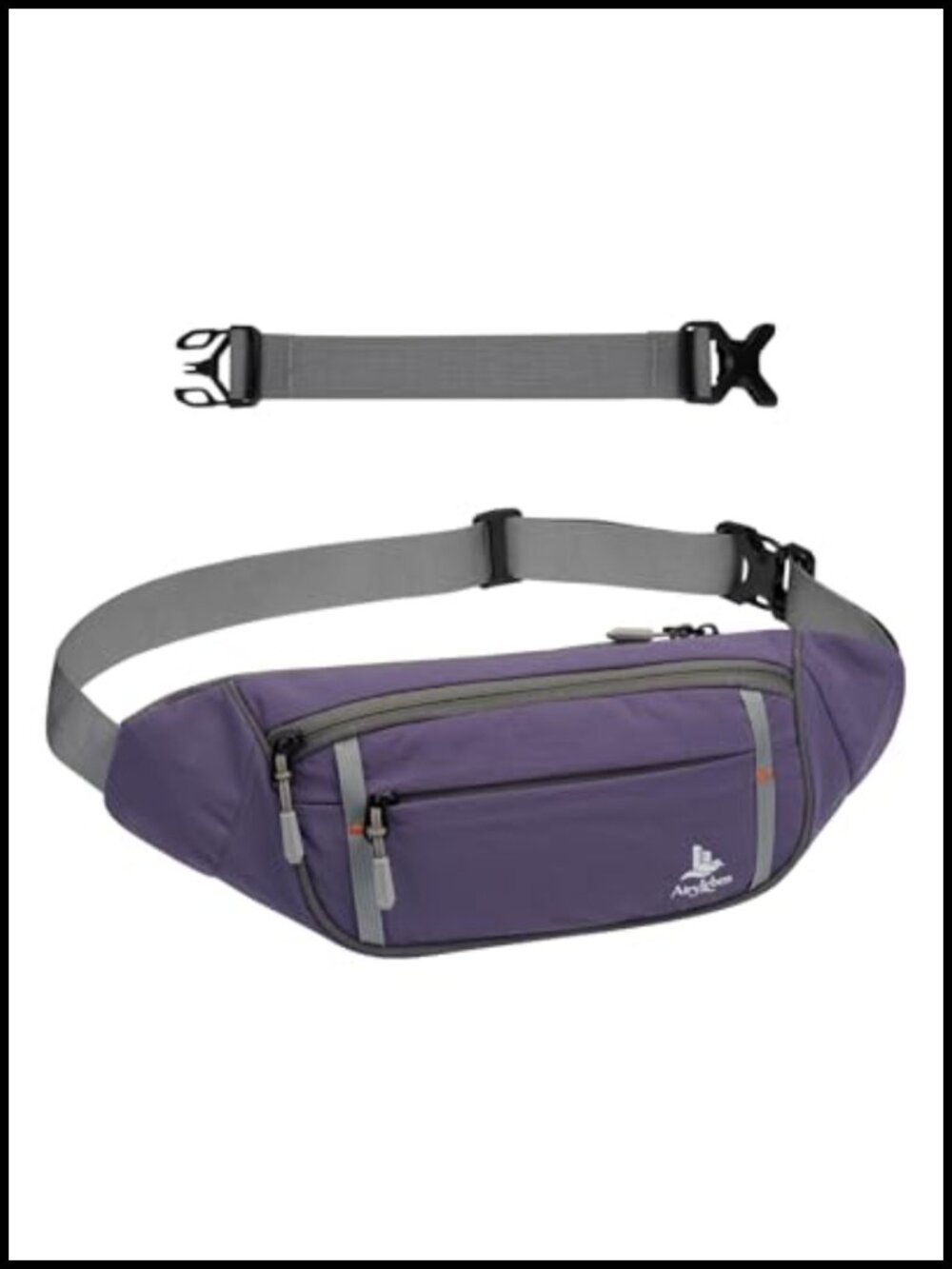 RFID Blocking Fanny Pack 2.5L Crossbody Belt Bag Nylon Water Resistant Waist